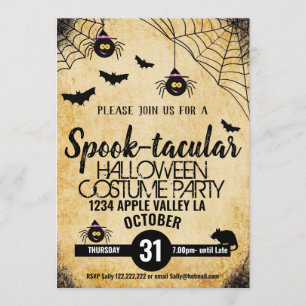 spinachtige halloween-partij kaart