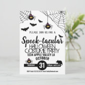 spinachtige halloween-partij kaart (Staand voorkant)