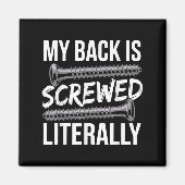 Spinal Fusion Art For Men Women Recovery Back Spin Magneet (Voorkant)