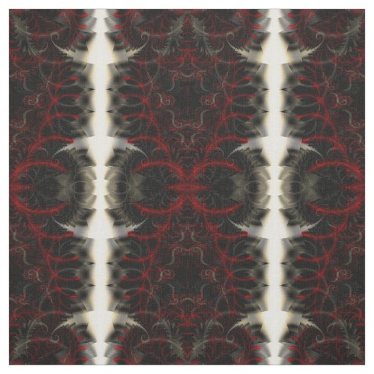 Spinal Paisley Fractal Pattern Gothic Print Stof (Swatch)