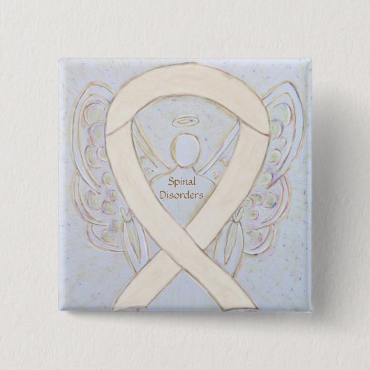 Spinale aandoeningen Bewustheid Vierkante Button 5,1 Cm (Voorkant)