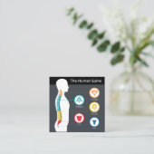Spinale anatomie Chart Square Chiropractic Vierkante Visitekaartje (Staand voorkant)