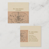 Spinale kabelgootsteen voor de gal - Neuroloog Vierkante Visitekaartje (Voorkant / Achterkant)