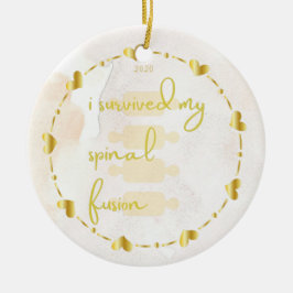 Spinale kerstversiering keramisch ornament