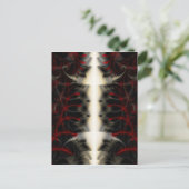 Spinale Paisley Gothic Fractal Signed Mini Print Briefkaart (Staand voorkant)