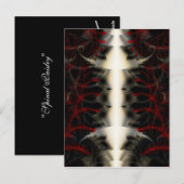 Spinale Paisley Gothic Fractal Signed Mini Print Briefkaart (Voorkant / Achterkant)