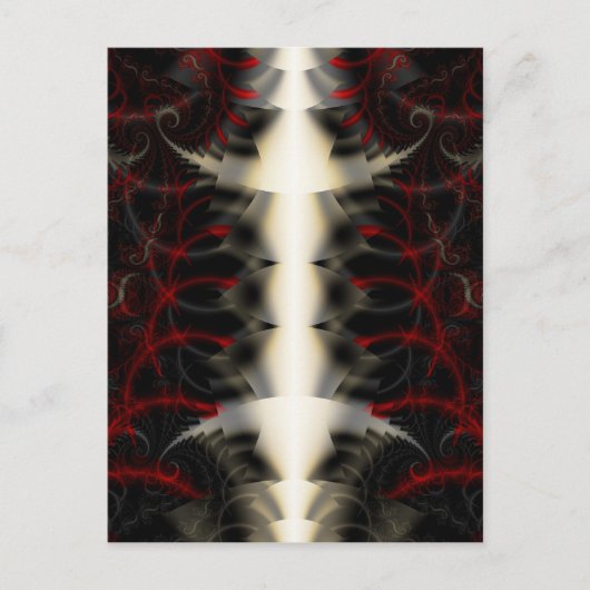 Spinale Paisley Gothic Fractal Signed Mini Print Briefkaart (Voorkant)