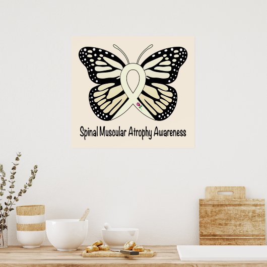 Spinale spieratrofie Butterfly of Hope Poster (Keuken)
