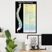 Spinale zenuwfunctie Poster Chiropractisch (Thuiskantoor)