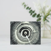 Spinart. Super Nova Black Briefkaart (Staand voorkant)