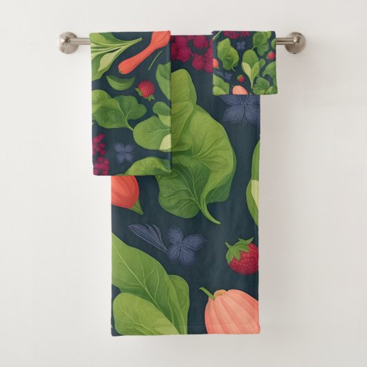 Spinazie Regenboog Kleurrijk Gepersonaliseerd Patr Bad Handdoek (Insitu)