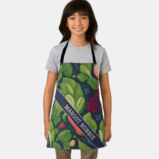 Spinazie Regenboog Kleurrijk Gepersonaliseerd Patr Schort (Insitu)