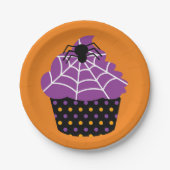 Spincupcake Halloween Papieren Bordje (Voorkant)