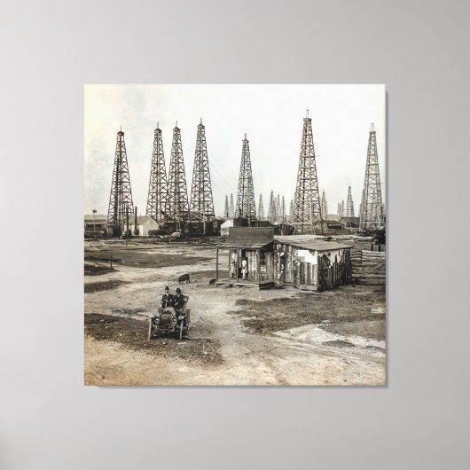 Spindletop Oil field - Texas 1902 Canvas Afdruk (Voorkant)