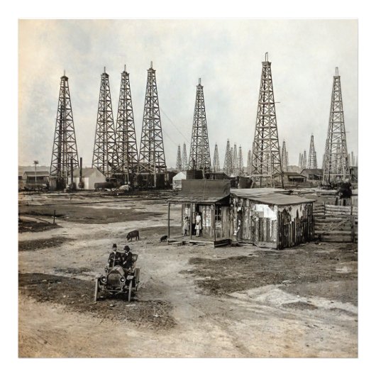 Spindletop Oil field - Texas 1902 Foto Afdruk (Voorkant)