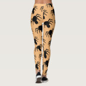 Spindpatroon zwart sinaasappel leggings (Achterkant)