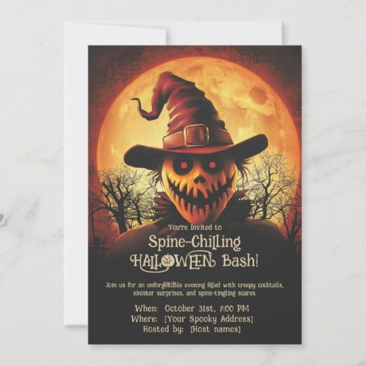 Spine-Chilling HALLOWEEN Bash! Uitnodiging (Voorkant)