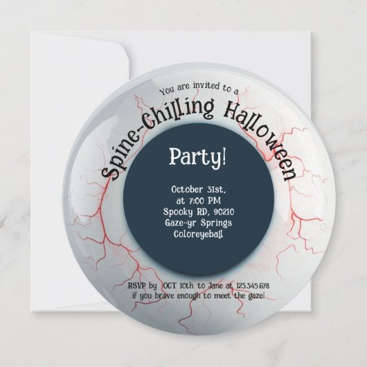 Spine-Chilling Halloween Party! Kaart (Achterkant)