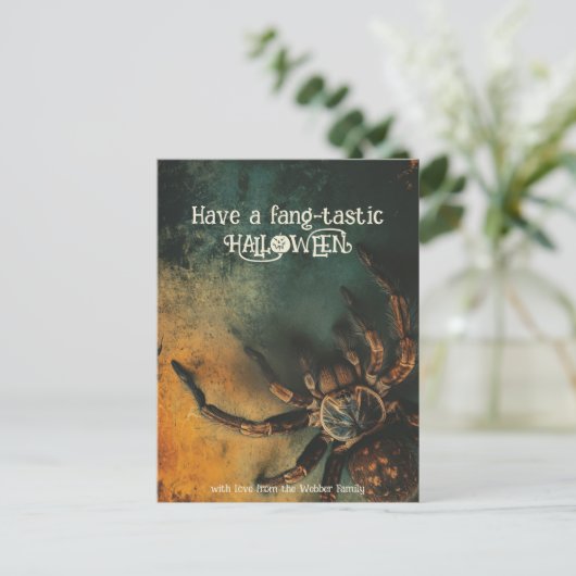 🕷️Spine-Chilling Spider HALLOWEEN kaart (Staand voorkant)