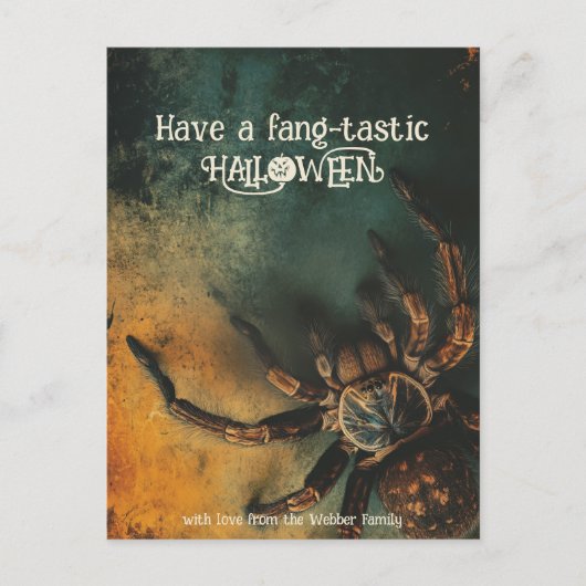 🕷️Spine-Chilling Spider HALLOWEEN kaart (Voorkant)