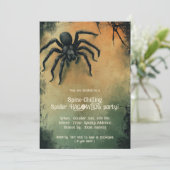 🕷️Spine-Chilling Spider HALLOWEEN Party Kaart (Staand voorkant)