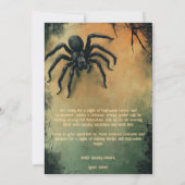 🕷️Spine-Chilling Spider HALLOWEEN Party Kaart (Achterkant)