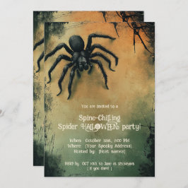 🕷️Spine-Chilling Spider HALLOWEEN Party Kaart