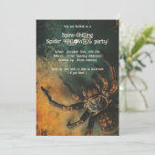 🕷️Spine-Chilling Spider HALLOWEEN Party Kaart (Staand voorkant)