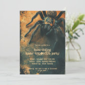🕷️Spine-Chilling Spider HALLOWEEN Party Kaart (Staand voorkant)