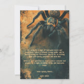 🕷️Spine-Chilling Spider HALLOWEEN Party Kaart (Achterkant)
