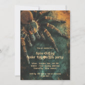 🕷️Spine-Chilling Spider HALLOWEEN Party Kaart (Voorkant)