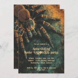 🕷️Spine-Chilling Spider HALLOWEEN Party Kaart