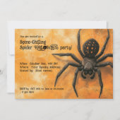 Spine-Chilling Spider HALLOWEEN Party Kaart (Voorkant)