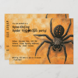 Spine-Chilling Spider HALLOWEEN Party Kaart
