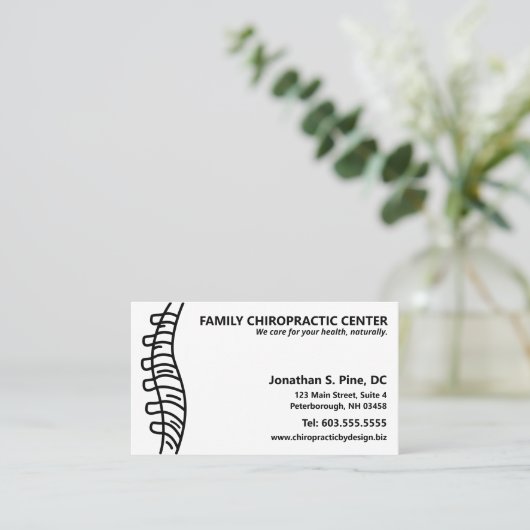 Spine Chiropractor Multiple Appointards Afsprakenkaartje (Staand voorkant)
