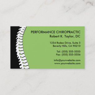 Spine Cutout Chiropractische Visitekaartjes