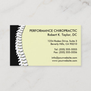 Spine Cutout Chiropractische Visitekaartjes