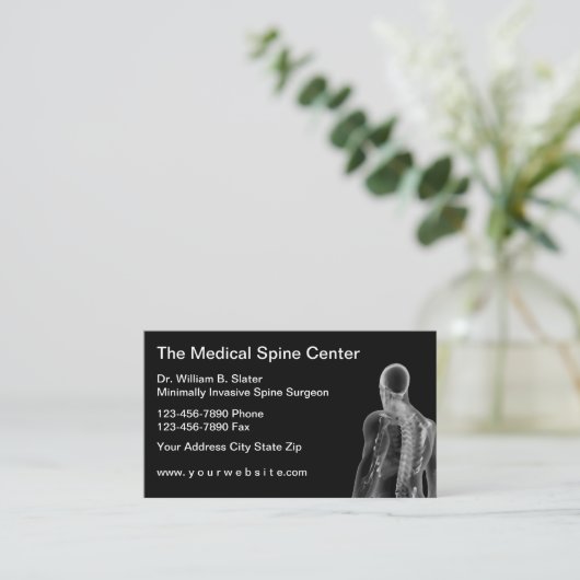 Spine Doctor Medical Thema Visitekaartje (Staand voorkant)