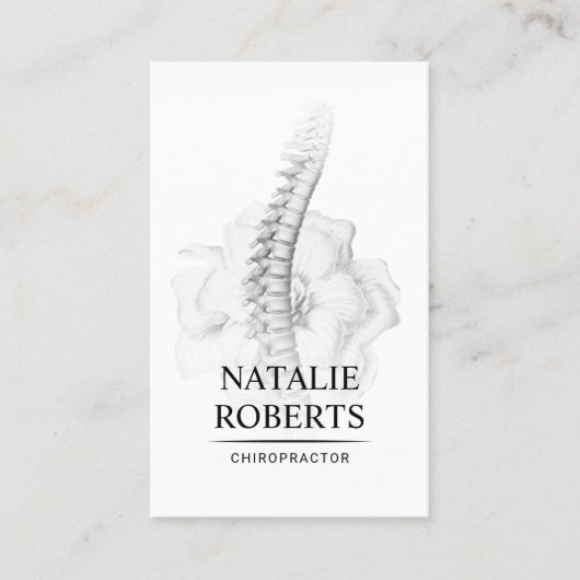 Spine- en Bloedkool Chiropractor Therapist Visitekaartje (Voorkant)