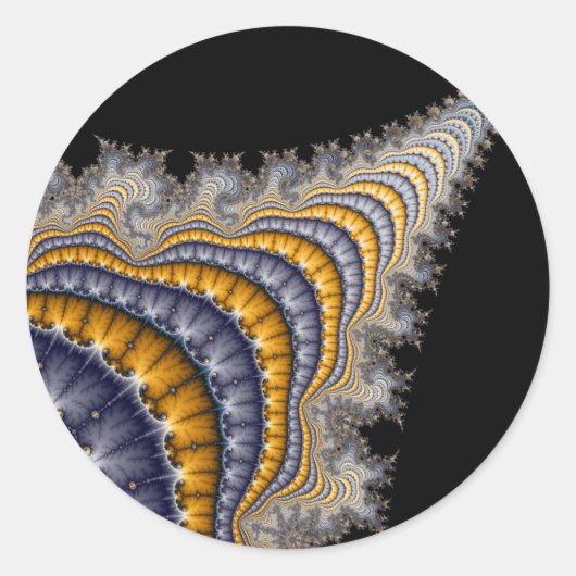 Spine_fractal Ronde Sticker (Voorkant)