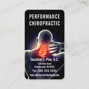 Spine Graphic (nekpijn) Chiropractische aanwijzing Afsprakenkaartje