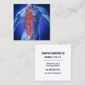 Spine Graphic Square Chiropractor Vierkante Visitekaartje (Voorkant / Achterkant)