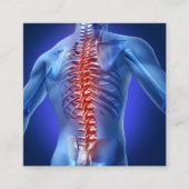 Spine Graphic Square Chiropractor Vierkante Visitekaartje (Voorkant)
