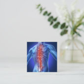 Spine Graphic Square Chiropractor Vierkante Visitekaartje (Staand voorkant)