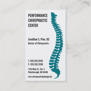 Spine Logo Chiropractor Doctor Visitekaartjes