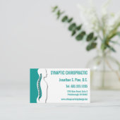 Spine Silhouette Graphic Kantoor Hours Chiropracto Visitekaartje (Staand voorkant)