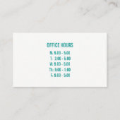 Spine Silhouette Graphic Kantoor Hours Chiropracto Visitekaartje (Achterkant)