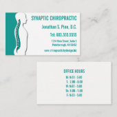 Spine Silhouette Graphic Kantoor Hours Chiropracto Visitekaartje (Voorkant / Achterkant)