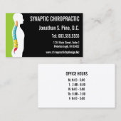 Spine Silhouette Graphic Kantoor Hours Chiropracto Visitekaartje (Voorkant / Achterkant)
