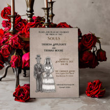 Spine-Tingling Gotisch Skelet Bruid en bruidegom